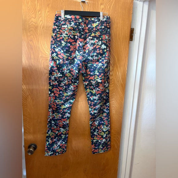 Anthropologie Maeve Gardenia Ultra High-Rise floral Slim Straight Jeans 29 - Picture 13 of 14